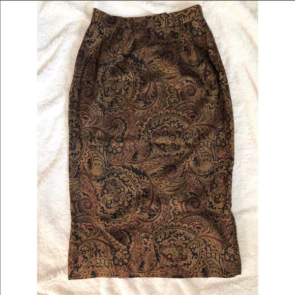 Vintage Dresses & Skirts - Vintage Talbots Silk Blend Maxi skirt